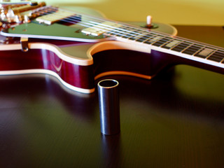 guitar and slider . color background