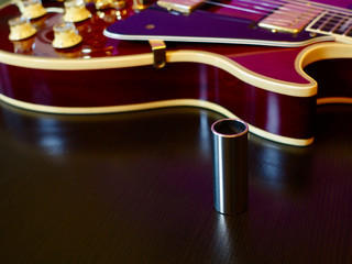 guitar and slider . color background