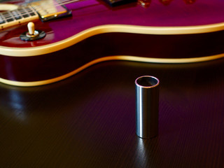guitar and slider . color background