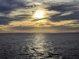 sunset over the sea