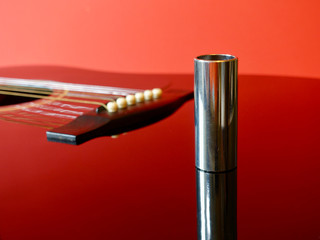 guitar and slider . color background