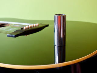 guitar and slider . color background