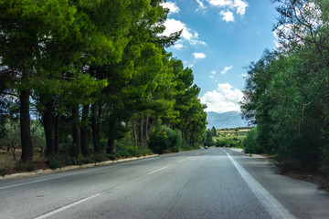Fototapeta premium Main highway in Crete pedgus across the island