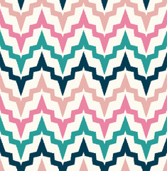 Fototapeta premium seamless colorful fun creative zig zag pattern - Vector