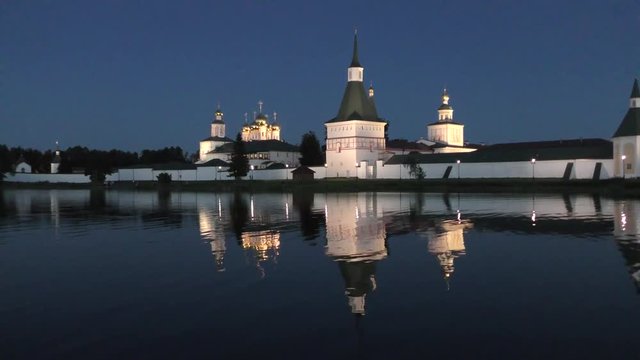 Valdai Iversky Svyatoozersky Virgin Monastery For Men. Summer Night