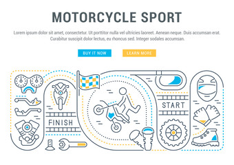 Vector Banner of the Motorcycle Sport.