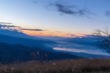 高ボッチ高原の夜明け