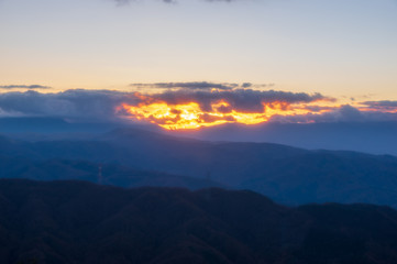 高ボッチ高原の夜明け