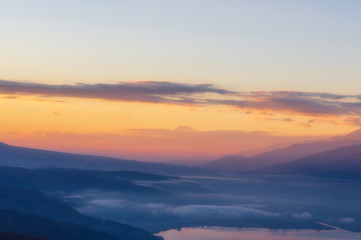 高ボッチ高原の夜明け