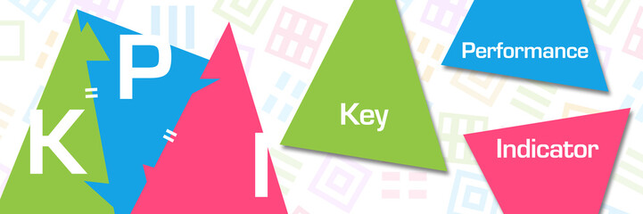KPI - Key Performance Indicator Colorful Triangle Horizontal 