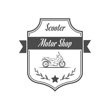 Retro Illustration of Motor Shop.