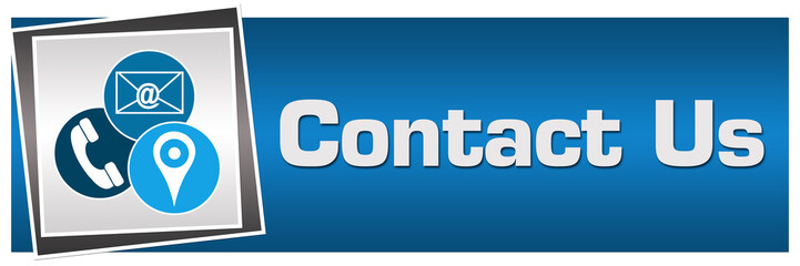 Contact Us Blue Grey Squares Horizontal 