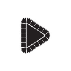 Fototapeta premium Film strip and arrow sign vector illustration