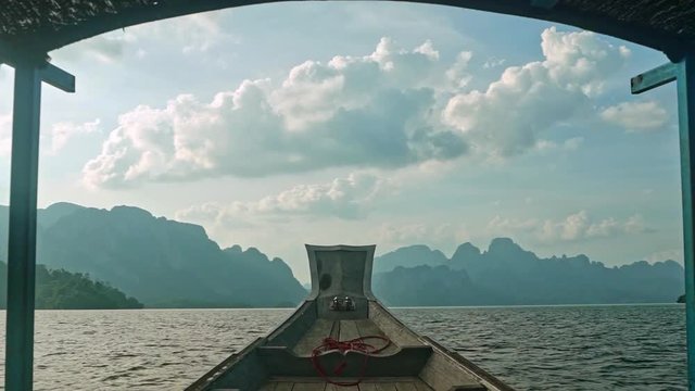 Canoe ride in Cheow Lan Lake