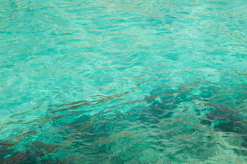 Turquoise water in mediterranean sea