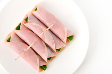 キュウリのハム巻き