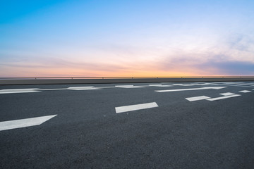 Road surface and sky cloud landscape..