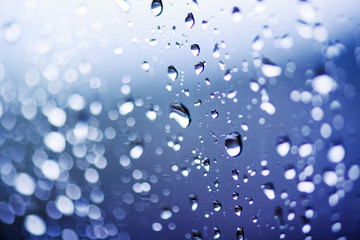 water drops on window glass. Background.