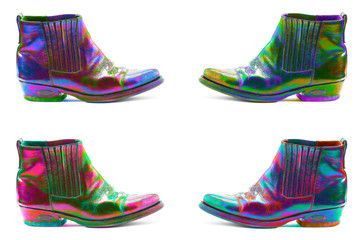 bottines couleurs flashy