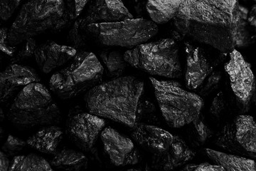 Black coal closeup background