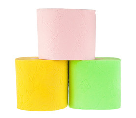 toilet paper isolated on white background