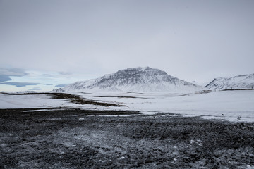 Iceland's winter natural scenery