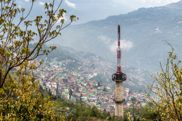 A view of the city of Gangtok from Ganesh Tok
