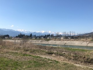 View of Japanese Alps in Nagao, Japan