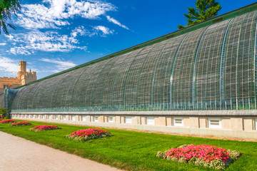 Obraz premium Greenhouse at Lednice castle, Czech Republic, Europe.