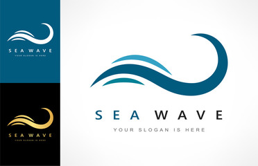 Wave logo vector