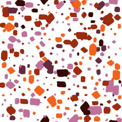 Terrazzo coral pattern. Mosaic artistic decoration illustration
