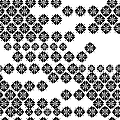 Simple ornament white and dark illustration with etnic arabic. Geometric ornament pattern.