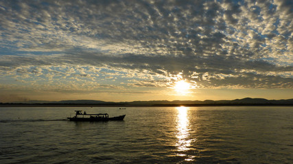 Boat on the irrawaddy