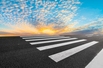 Road surface and sky cloud landscape..