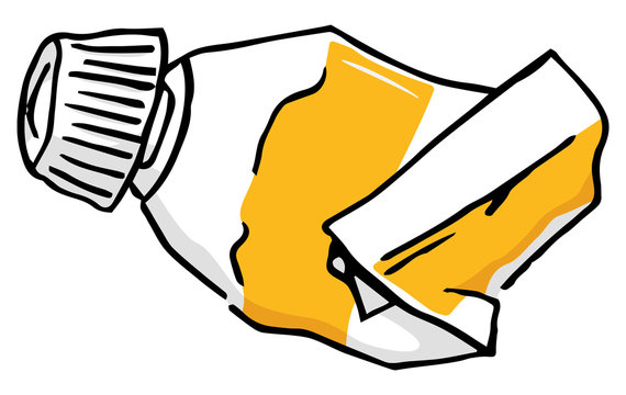 recommend clip art: hand drawn paint tube