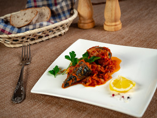 Mackerel stew with vegetables