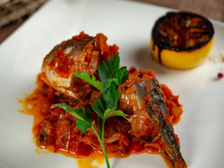 Mackerel stew with vegetables
