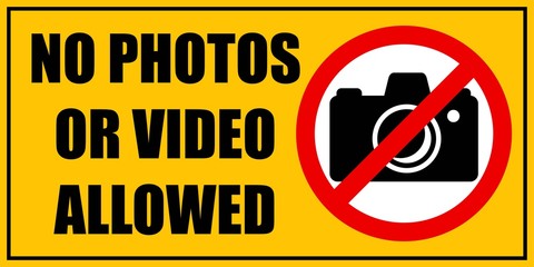 No Photo camera sign. Vector illustration.