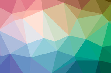 Illustration of abstract Blue, Yellow, Green And Red horizontal low poly background. Beautiful polygon design pattern.