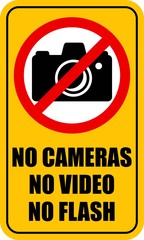 No Photo camera sign. Vector illustration.