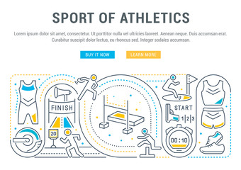 Vector Banner of the Sport of Athletics.