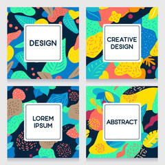 A collection of colorful floral templates.