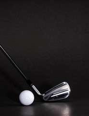 Golf clubs with ball