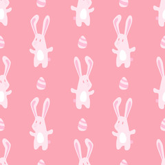 Pastel bunny rabit animal pattern for easter