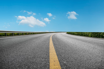 Road surface and sky cloud landscape..