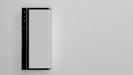 Folding Phone of background, 3d render