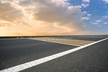 Road surface and sky cloud landscape..