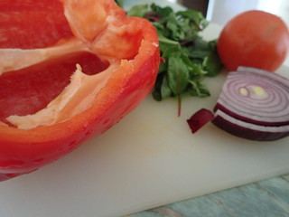 preparation of a freshgreek salad