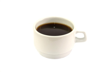 cup of coffee on a white background
