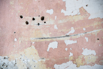 Remnants of old  paint on the  wall